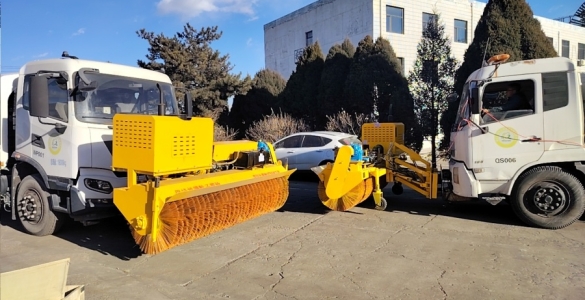 豫工4臺除雪滾  助力懷仁市政道路除雪作業